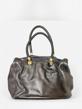 Cole Haan Leather Shoulder Bag with Gold Hardware